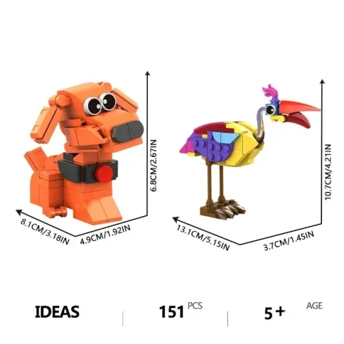 Brinquedo de Blocos de montar up altas aventuras cachorro e ave