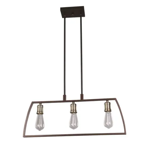 Lustre Marrom Metal Tridente Inspire
