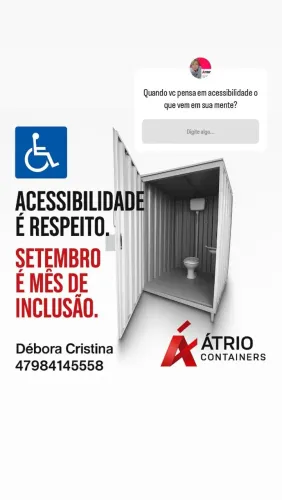 Banheiro pcd eventos obras desmontável 