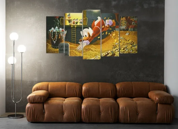 Quadro Mosaico Patolino Dinheiro Moderno Parede