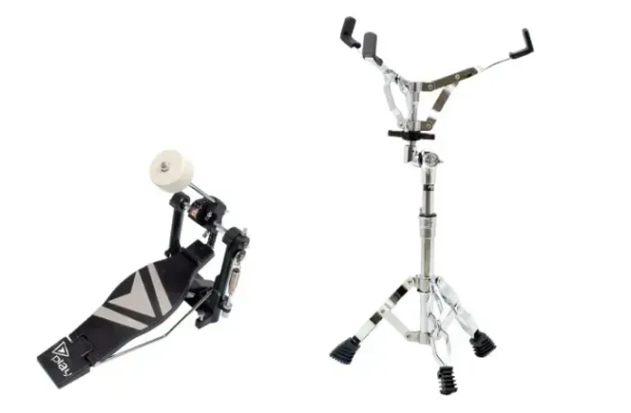Estante de Caixa + Pedal De Bumbo Para Bateria Turbo Play Playpp
