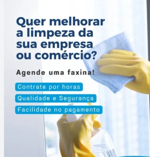 Precisando de uma faxina? Faço limpeza em apts flats escritórios lojas