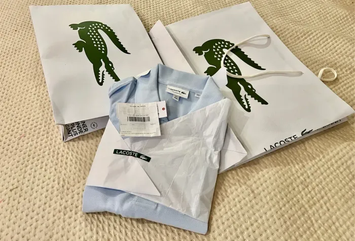 Camisa Lacoste Azul - Nova com etiqueta