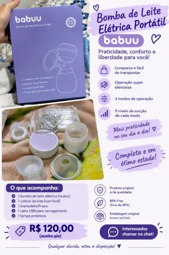 Bomba elétrica de leite