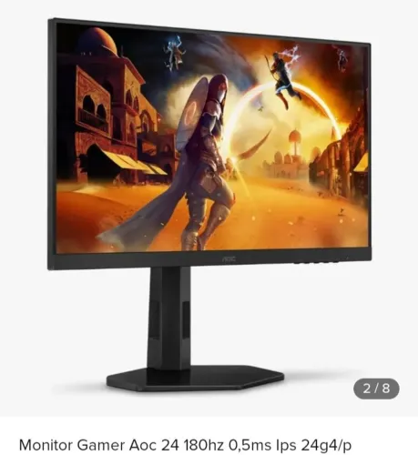 Monitor gamer AOC 180Hz + Braço articulado
