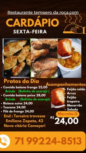 Vendemos almoço e quentinhas 