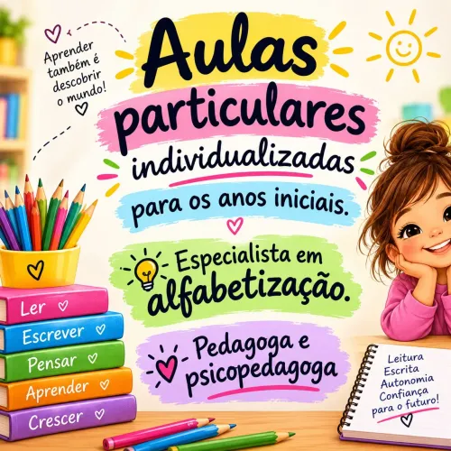 Aulas de reforço escolar anos iniciais/Método lúdico facil de aprender. Pedagoga/psicopeda