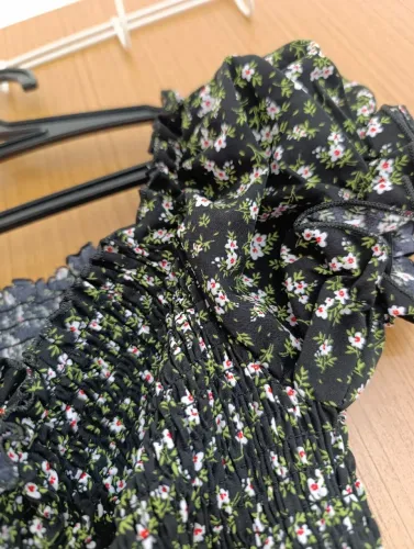 Vestido lástex florido romântico