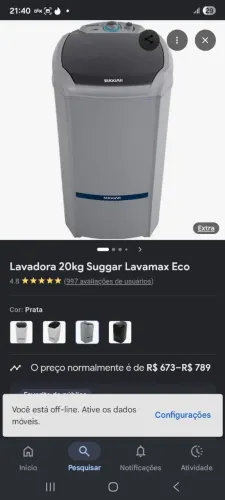 Tanquinho Sugar 20 k