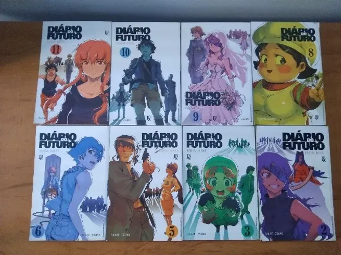 Manga Diário do Futuro Mirai Nikki vols 11, 10, 9, 8, 6, 5, 3, 2
