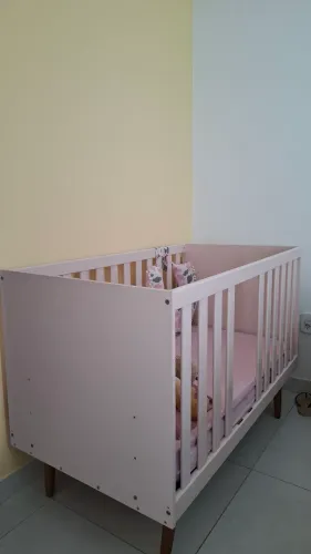 Berço Infantil Rosa Bebê