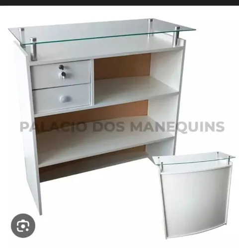 Balcão e vidrine de vidro