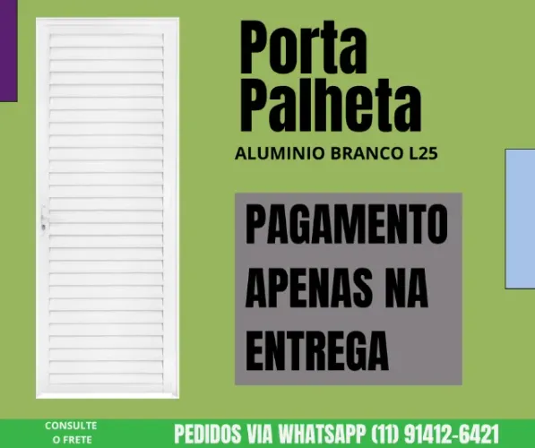 Porta branca Aluminio cod8 210 x 70