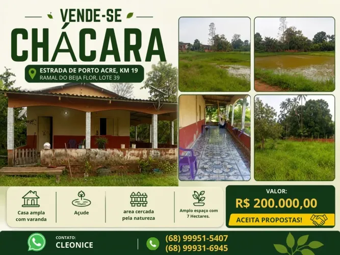 Vendo essa chácara 200.000,00