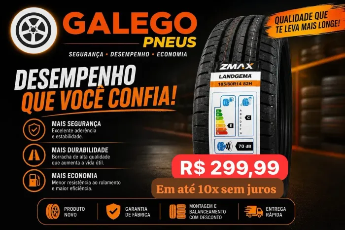 185/60R14 compatível com 175/65R14 pneu novo