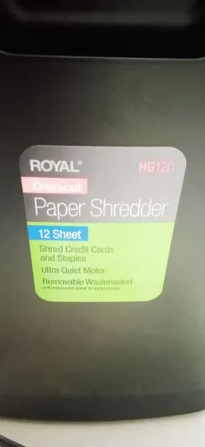 Fragmentador de papel e cartão de crédito