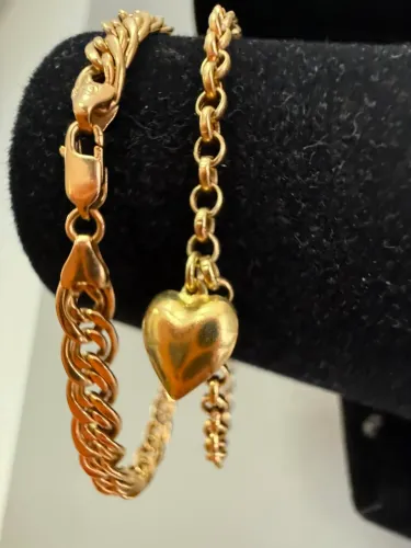 Pulseira Elo Português e Romana de ouro 18k procedência garantia eterna