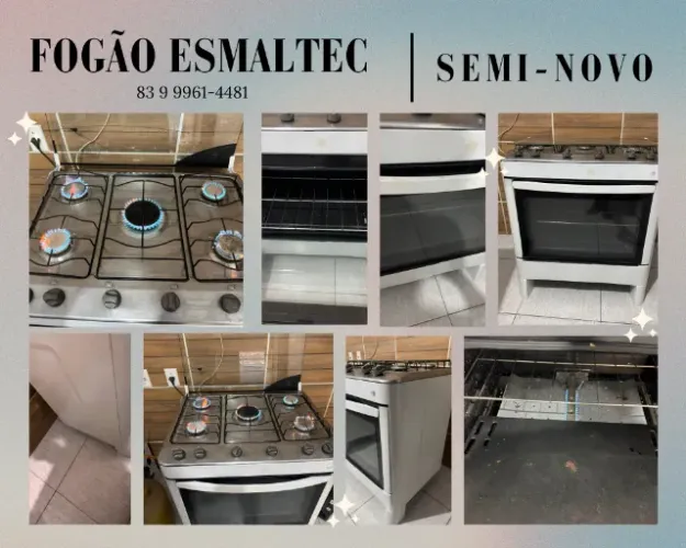 Fogão Esmaltec - semi-novo 5 bocas