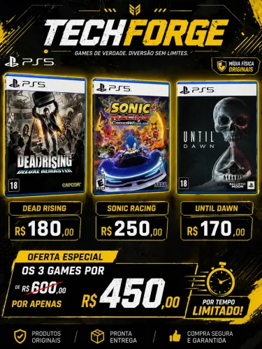 Dead rising, sonic racing, until dawn PS5