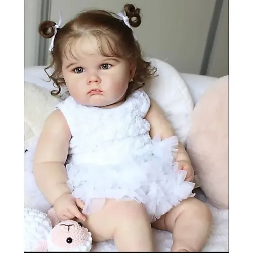 Bebê Reborn artesanal Realista cabelo ENRAIZADO 60 cm Pintura 3D realista, Envio imediato