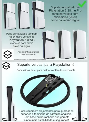 Base vertical PS5 75$