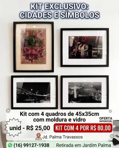 OFERTA - Lindos quadros decorativos (kit ou unid)