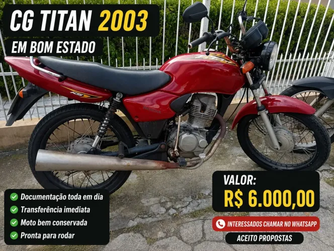 Cg Titan 2003 abaixo da Fipe 