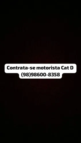 Contrata-se motorista categoria D