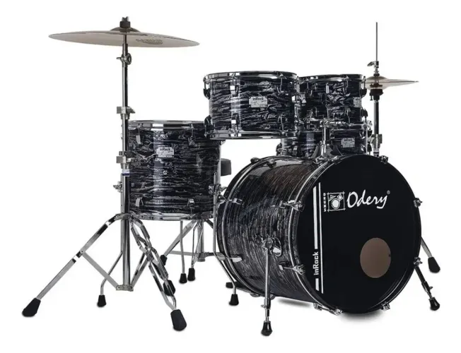 BATERIA ACÚSTICA ODERY INROCK SERIES + Pratos Orion Revolution Pro Rev10 14" 18" 20" + Bag