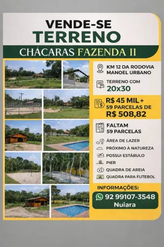 Vendo terrenol no Condomínio chácaras da fazenda II