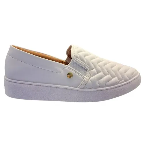 Tênis Casual Feminino Adulto Napa Pele Strech Vizzano Branco 1214101016072