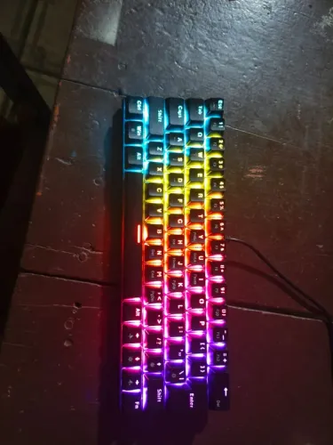 Teclado mecânico 60% Switch Blue