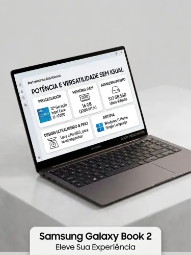 Notebook Galaxy Book 2 I5 16gb de ram 512gb SSD