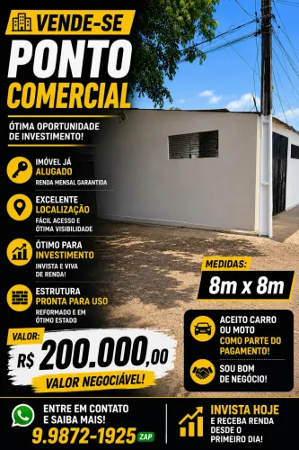 Ponto Comercial de Frente para o Atacadão - Já Alugado e Gerando Renda!
