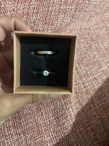 aliança de prata 925 cravejada + solitario de prata