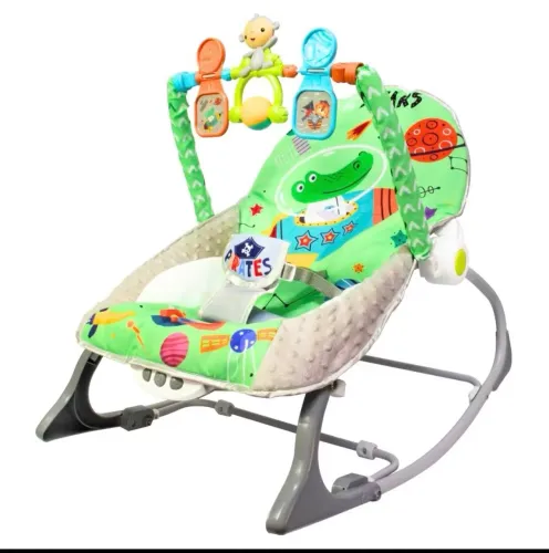 Cadeira de Descanso Bebê Balanço Musical Vibratória Reclinável Mobile C/Cinto 0 a 18kg