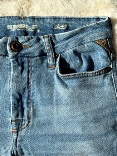? Calça Jeans KHELF | Skinny Stretch | Azul Claro Delavê