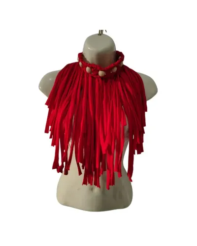 Colar de Macramê Vermelho