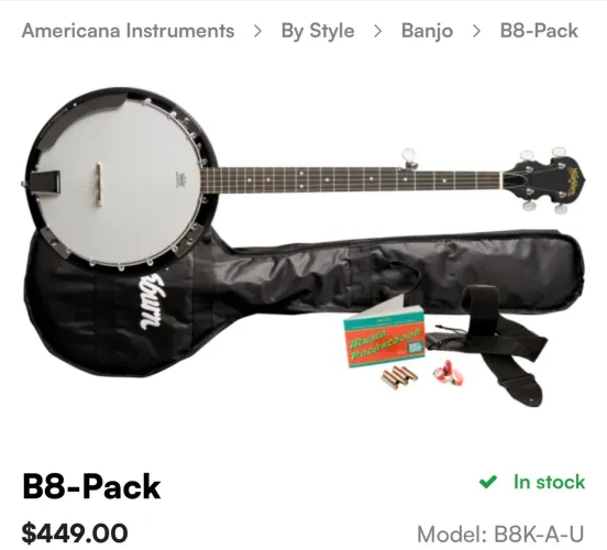 Banjo Pacote B8k Washburn