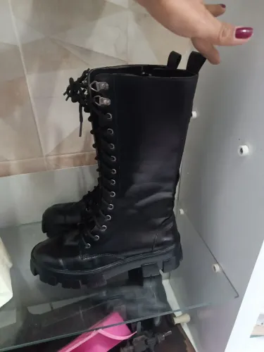 Bota cano alto soldado tratorado