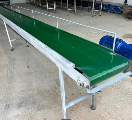 Esteira transportadora industrial 10,5m comprimento x 45 cm  completa