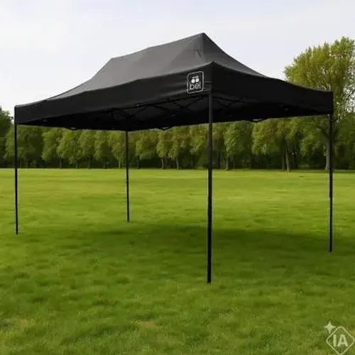 Tenda Gazebo 3 x 4,5m Dobrável King Size Preto BELFIX