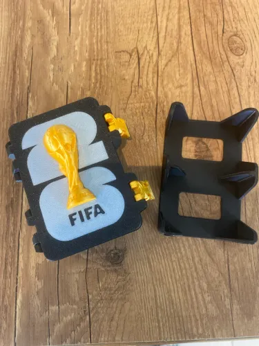 Caixinha de figurinhas Copa do mundo 3D cabe 500 figurinhas