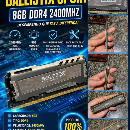 Memória RAM Crucial Ballistix 8gb