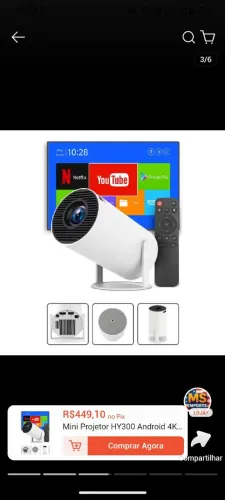 Troco projetor smart