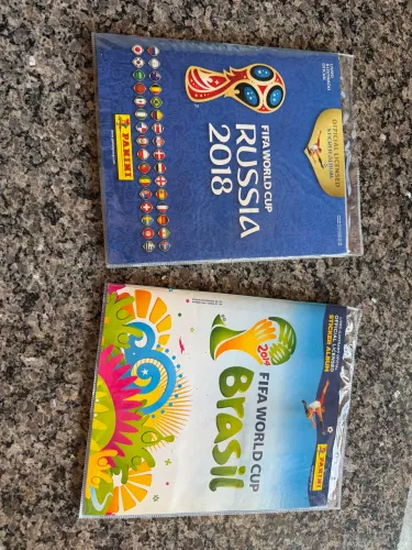 Álbum copa 2014 e 2018 capa mole completos