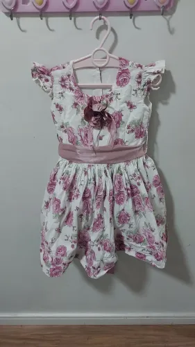 Vestido com flores infantil 3 anos