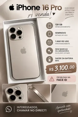 iPhone 16 pro ( ler anúncio)