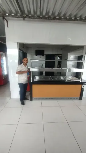 BUFFET SELF SERVICE CONJUGADO 2 METROS LINHA VITRA GELOPAR 