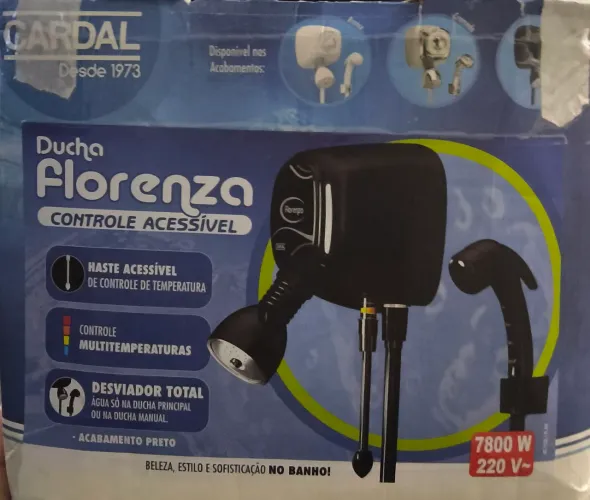 Chuveiro Cardal Florenza 220v 7.800w preto semi novo